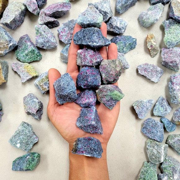 1 LB Ruby Kyanite in Fuchsite Bulk Rough Stones Bulk Wholesale Gemstones - Picture 1 of 5